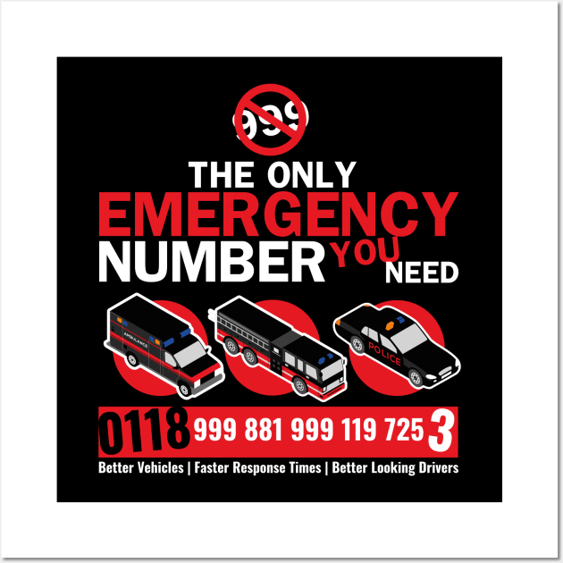 The all new Emergency Number Wall Art by Meta Cortex